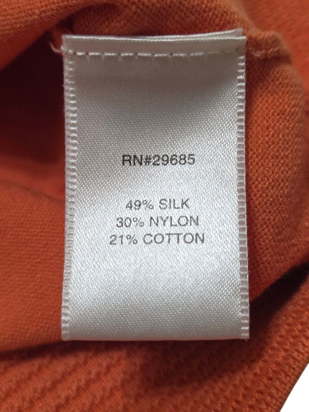 Pendleton Short Sleeve Sweater Women's S Silk Blend Orange Keyhole Neck C35.1 - Picture 7 of 9